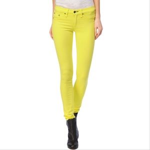 Rag & Bone Jean Neon Yellow Skinny Legging Size 27
